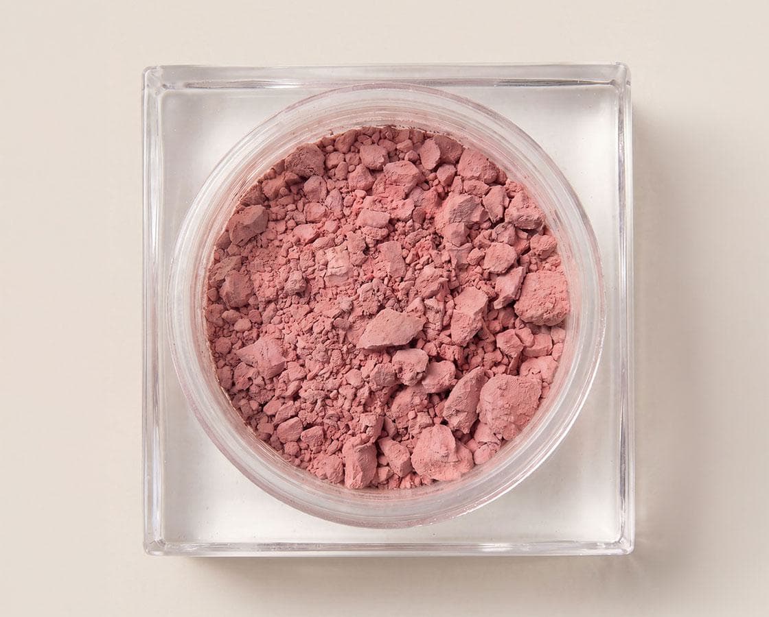 SALT Mineral Beauty Mineral Cheek blush powder in a clear square jar